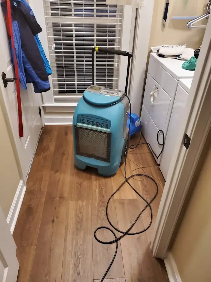 Commercial dehumidifier deployed for Flood Damage Cleanup in Coatesville